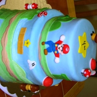Mario Birthday Cake A birthday cake I made for a friend. I love Mario Bros!!!!