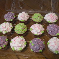 Hydrangea Cupcakes I made these for a bride to see & taste for her upcoming wedding. She loved the flowers & the flavor.