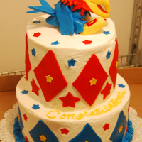 Jayhawk Graduation Cake 