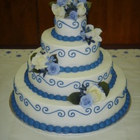 Blue Tiered Cake 
