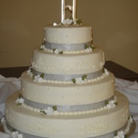Silver Wedding Cake 