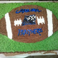 Carolina Panthers Cake Rehearsal dinner cake & surprise for the groom-to-be!! I cleaned the board off before I shipped it out, LOL ;)