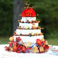 Professional Pic Of Wedding Cake 4 tier square wedding cake with rustic fall theme