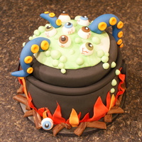 Cauldron Cake I made this cake for my girlfriends birthday. She was having a "Very Scary Halloween Party" so I thought this might be fun for...