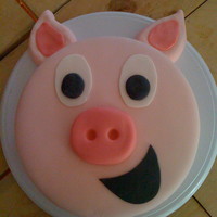 Daddy, We Should Get A Pig! Convincing my dad to get a pig.....and it WORKED! Cake with all fondant.