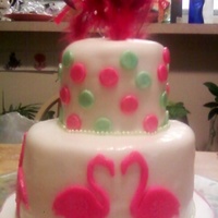 Vegan Chocolate Flamingo Cake From scratch vegan chocolate cake with buttercream flavored filling and homemade buttercream flavored fondant. Totally vegan. No dairy, no...