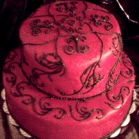 Red & Black Cake The bottom two layers are chocolate with coconut filling. The top two layers are vodka-almond cake with raspberry filing. The cake is...