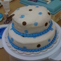 First Time W/ Fondant This was the first time using fondant, thought it was a cute cake at least!