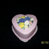 Valentine Flowers Buttercream with royal icing flowers