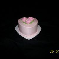 Valentine For Hugo 6" heart, buttercream, royal icing roses