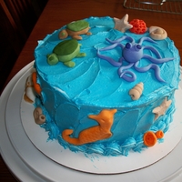 Sea Critters Made this just for fun and to practice making fondant/gumpaste animals. My 2 year old nephew decided it was for his birthday and enjoyed...