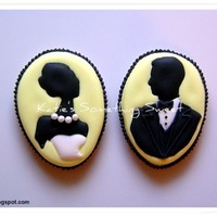 Silhouette Wedding Cookie 