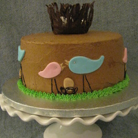 Boy Or Girl? This customer was pregnant and wanted to cut into the cake to reveal the sex of her baby! Inside was either pink or blue frosting. Cake was...