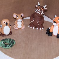 The Gruffalo Cake Toppers I had been asked to make the gruffalo characters and this is how we got on im superchuffed with them