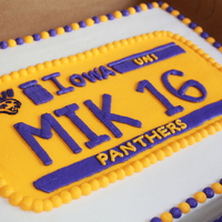 License Plate Cake For A 16Th Birthday I made this personal license plate for a girl who was turning 16 years old. Made out of buttercream frosting.