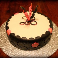 Blac/pink Polks Dots On White 