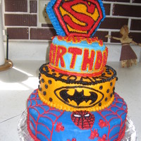 Superhero Cake Superhero cake for a 6th birthday.