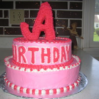 Letter "a" Tiered Birthday Cake 