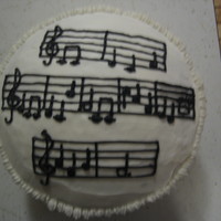 Music Birthday Cake The score for Happy Birthday is on the top of this cake. I made it for my friend who is a music teacher.