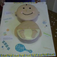 Baby Diaper Cake Cake I did for a diaper shower on 9/8/10. Everyone loved it! :)