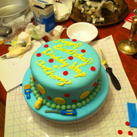 My First Cake This was done for a friend for her uncle and his son. They loved the cake. I made the tools in front of the cake out of fondant.