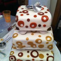 My 1St Square Cake This was done for an engagement party for a firend