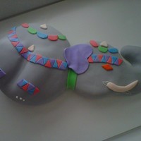 Indian Elephant Indian Elephant cake covered with fondant/white chocolate raspberry cake and carrot cake