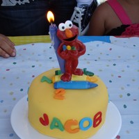 Elmo Cake this cake was a perfect size for the the 1 year old birthday boy