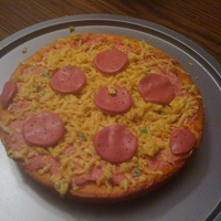 Pizza Cake a very yummy cake version of my favorite food.... two of these lasted about 30 minutes at work