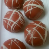 Red Velvet Cake Truffles Red velvet and cream cheese truffles coated in chocolate.