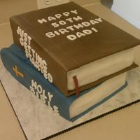 50Th Birthday This was a cake I did for my friend's dad. My first attempt at books. I hope you like it.