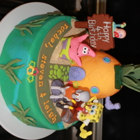 Spongebob And Friends This cake was made for triplets who are good friends of my twins. The cake is a vanilla pound cake and the characters are all made of...