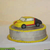 Barracuda Groom's Cake Carrot Cake Base - RKT Barracuda car to match Groom's drag racing car.
