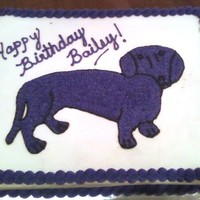 Purple Dachsund Dog Marble Pound Cake - Purple Dachsund "weiner" dog.