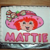 Strawberry Shortcake After I took the picture, I realized I didn't write Happy Birthday, so I wrote it on there!!