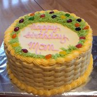 Easter Birthday I love doing basketweave...it covers so many mistakes!! I can do this size, a 9", in about 15 minutes...another reason I love doing...