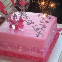 80Th Birthday Girl Cake Lemon cake with vanilla buttercream and maple filling, was a triple layer.