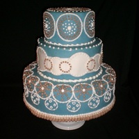 Dots fondant, royal icing piping