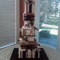 Christopher Garren Inspired 7 tier square wedding cake