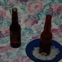 Candy Beer Bottle From A Homemade Mold With Candy Ice this is the first of many I need to make for a grooms cake