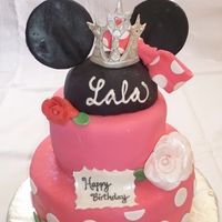 Minnie Mouse Cake This cake was for a "twenty something" birthday girl. I was inspired by all of the wonderful minnie mouse cakes on CC.