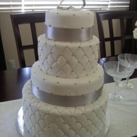 25Th Anniversary Cake This was my first four tier cake for my parents 25th anniversary.