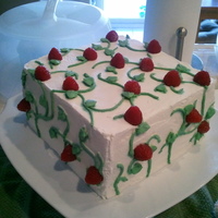 Raspberry Vine Cake Whipped cream icing, fresh raspberries. This was my first whipped cream frosting cake. Does anyone know how to keep the colored whipped...