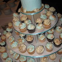 Beach Wedding Cupcakes For my friend's wedding reception after her marriage in Cuba.