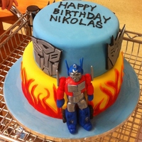 Transformers Cake Figure made out of gumpaste and fondant.