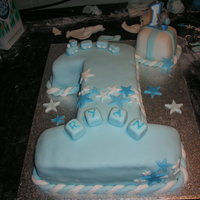 Number 1 Decorated number 1 cake I made for my sons 1st birthday