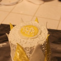 H&m Mini Wedding Cake I made this cake for a friend at work who eloped and didn't get to have a real wedding cake. There were monogrammed cupcakes that went...