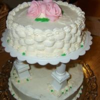 Fondant Roses This cake is not my favorite cake I've made! Obviously there are many imperfections. However this was the first time that I made roses...