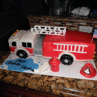 Fire Truck Cake a fire truck cake for a boy....vanilla cake with chocolate pudding filling