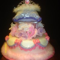 Princess Birthday Cake princess birthday cake. The pillow is cake as well.